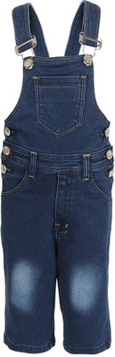 

Benext Dungaree For Boys Solid Denim(Blue, Dark blue