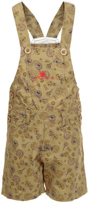 

Benext Dungaree For Boys Printed Cotton(Brown, Khaki