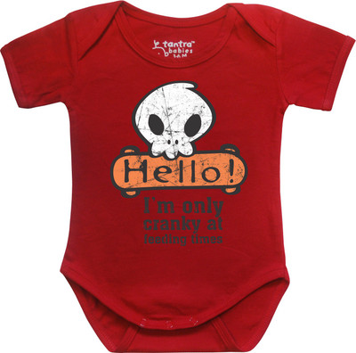 

Tantra Romper For Boys Casual Graphic Print Cotton(Red)