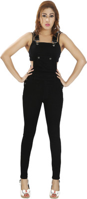 FCK-3 Women Black Dungaree