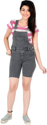 

Fck-3 Women's Grey Dungaree, Darkgrey
