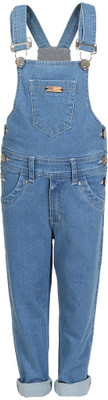 

Benext Dungaree For Boys Solid Denim(Blue