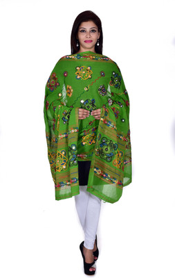 Apratim Cotton Blend Embellished Women Dupatta