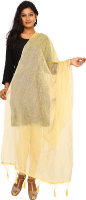 Kataan Bazaar Art Silk Woven Women's Dupatta, Beige