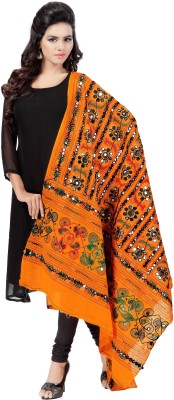 BANJARA INDIA Cotton Blend Embroidered Women Dupatta