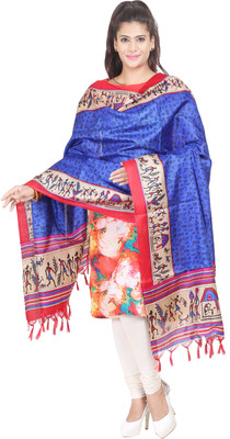 

Kanheyas Art Silk Printed Women's Dupatta, Blue