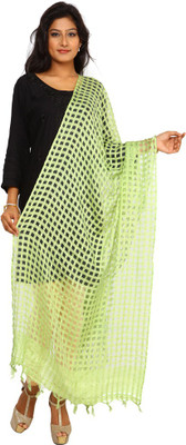 Kataan Bazaar Viscose Woven Women's Dupatta, Green