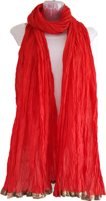 

Skhoza Faux Chiffon Solid Women's Dupatta, Red