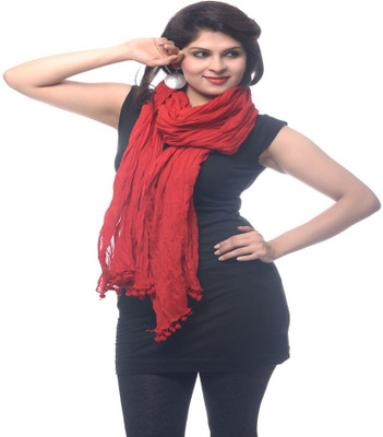 

CRAFTLAND Cotton Solid Women's Dupatta, Blood red