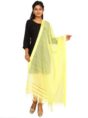 

Kataan Bazaar Viscose Woven Women's Dupatta, Yellow