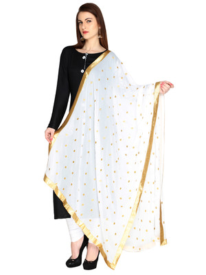 DUPATTA BAZAAR Chiffon Embroidered Women Dupatta