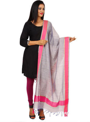 

Kataan Bazaar Tussar Silk Woven Women's Dupatta, Blue