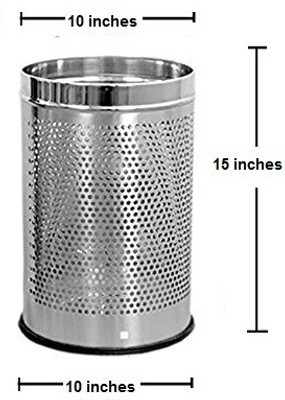 Saanvi Creations Stainless Steel Dustbin(Steel)
