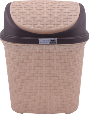 

Polyset Rattan Series Plastic Dustbin(Beige)