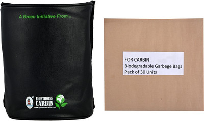 

Lighthouse Car bin Polyester Dustbin(Black)
