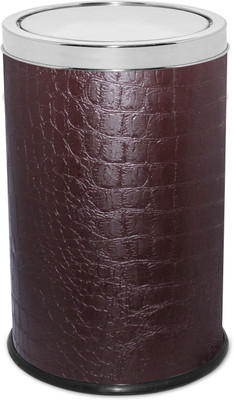 

YASHA LIFESTYLE LEATHERETTE SWING BIN (C.L. BROWN) (8" X 12") Stainless Steel Dustbin(Brown)