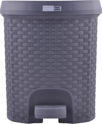 

Polyset RATTAN SERIES Plastic Dustbin(Grey)