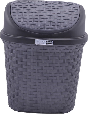

Polyset Rattan Series Plastic Dustbin(Grey)