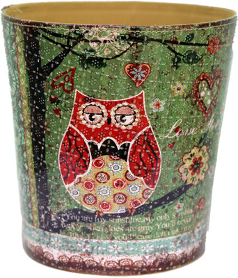 

CASA BONITA DELHI Wood Dustbin(Green)