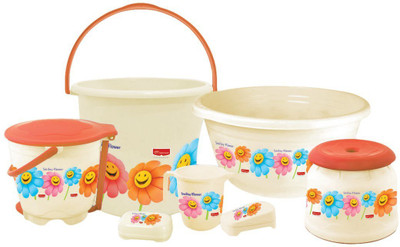 

Princeware Charming Plastic Dustbin(Multicolor, Pack of 7)