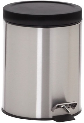 

Howards Small Garbage Bin Trash Can Stainless Steel Dustbin(Silver)