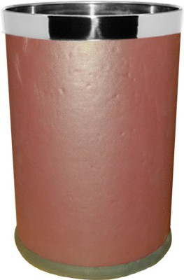 

YASHA LIFESTYLE S.STEEL LEATHERITE SOLID BIN ( CHERRY COLOR) (7" X 10") Stainless Steel Dustbin(Multicolor)