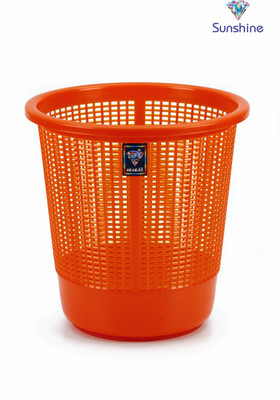 Sunshine Big Jalli Orange Plastic Dustbin(Orange)