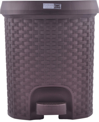 

Polyset Rattan Series Plastic Dustbin(Brown)