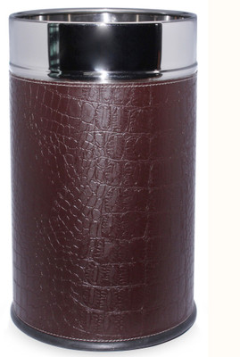 

YASHA LIFESTYLE Stainless Steel Dustbin(Brown)