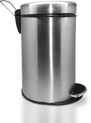 

Yasha Lifestyle S. STEEL PEDAL BIN Steel Dustbin(Silver)