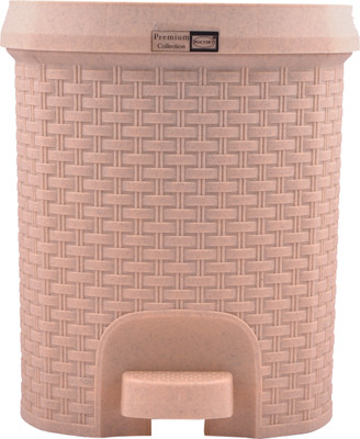 

Polyset Rattan Series Plastic Dustbin(Beige)