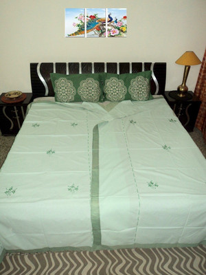

Amita Home Furnishing Single Cotton Duvet Cover(Green)