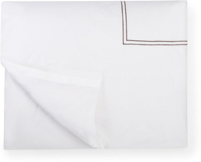 

Sferra Queen Cotton Duvet Cover(White, Grey), Grey;white