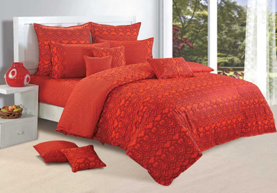 

Swayam Queen Cotton Duvet Cover(Orange)