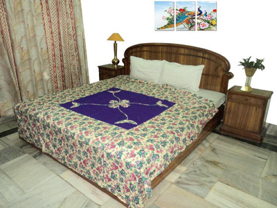 

Amita Home Furnishing Queen Cotton Duvet Cover(Blue)