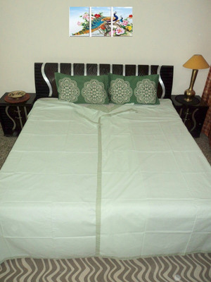 

Amita Home Furnishing Single Cotton Duvet Cover(Green)