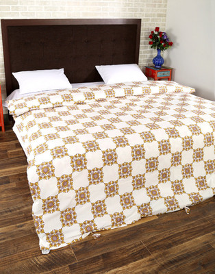 

Rajrang King Cotton Duvet Cover(White, Yellow)