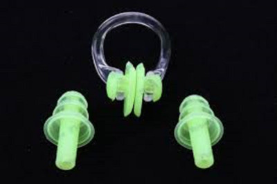 Jern Swim Pro Ear Plug & Nose Clip(Green)