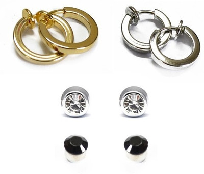 

Vaishnavi Clip Onn And Magnetic Four Combo Set of Non Pierced Alloy Earring Set