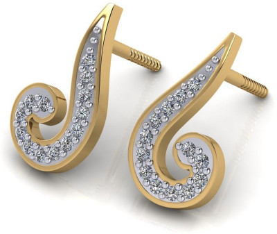 

GehnaBox The Fashion Hue Yellow Gold 18kt Diamond Stud Earring