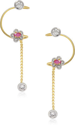 

Jewels Galaxy Hand Crafted American Diamond1102 Alloy Cuff Earring