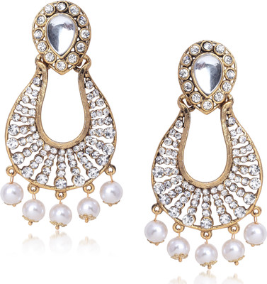 

Meenaz Antique Earrings Cubic Zirconia, Crystal Alloy Chandelier Earring
