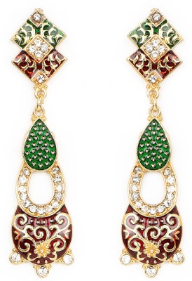 Johareez Beautiful Cubic Zirconia Brass Drops & Danglers