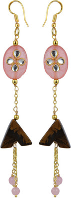 Pearlz Ocean Immaculate Jade, Quartz Alloy Drops & Danglers