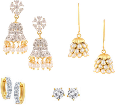 

Parinaaz Style Diva Cubic Zirconia Alloy Earring Set