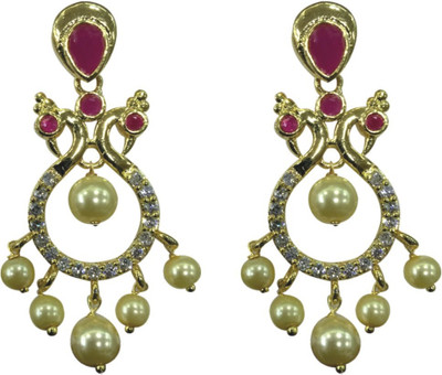 

Sri Kapi Pearls FE122 Cubic Zirconia Alloy Chandbali Earring