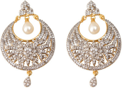

Taj Pearl Designer Ad Alloy Chandbali Earring