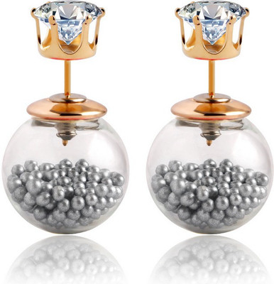 

Lady Rainbow Silver Tiny Beads Cubic Zirconia Alloy Plug Earring