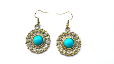 

Girlz! Trendy Tribal Sunflower Alloy Dangle Earring