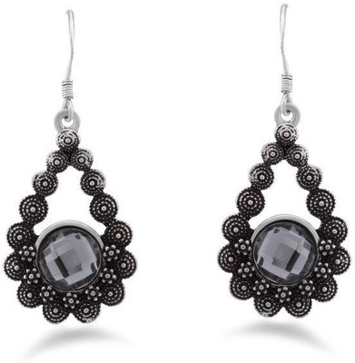 

Jazz Jewellery Beautiful Designer Earrings with Black Colour Stone Alloy Drop Earring